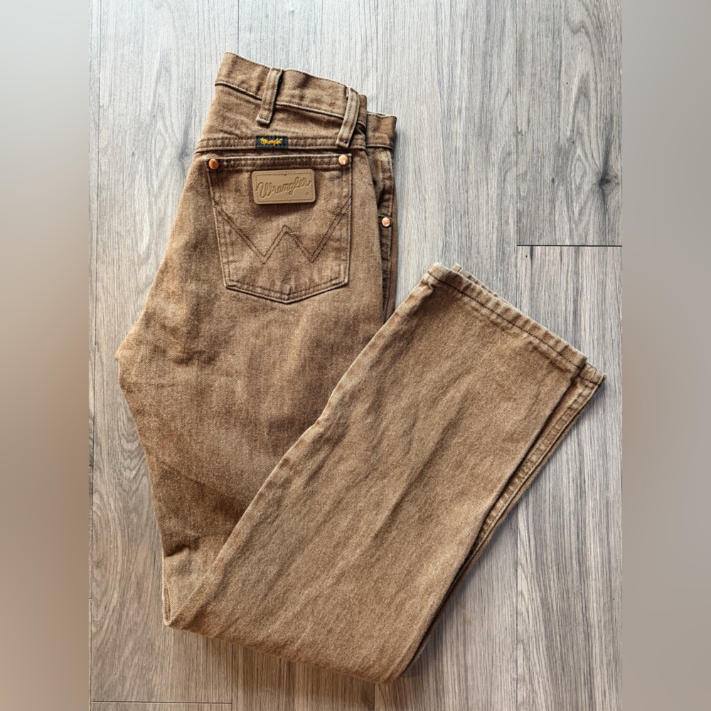 Wrangler Vintage Style Brown Jeans  Western Workwear